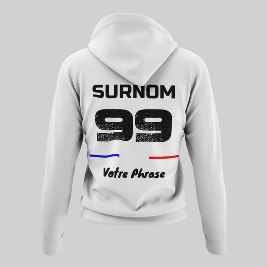 Sweat à Capuche PERSONNALISÉ - White Signature