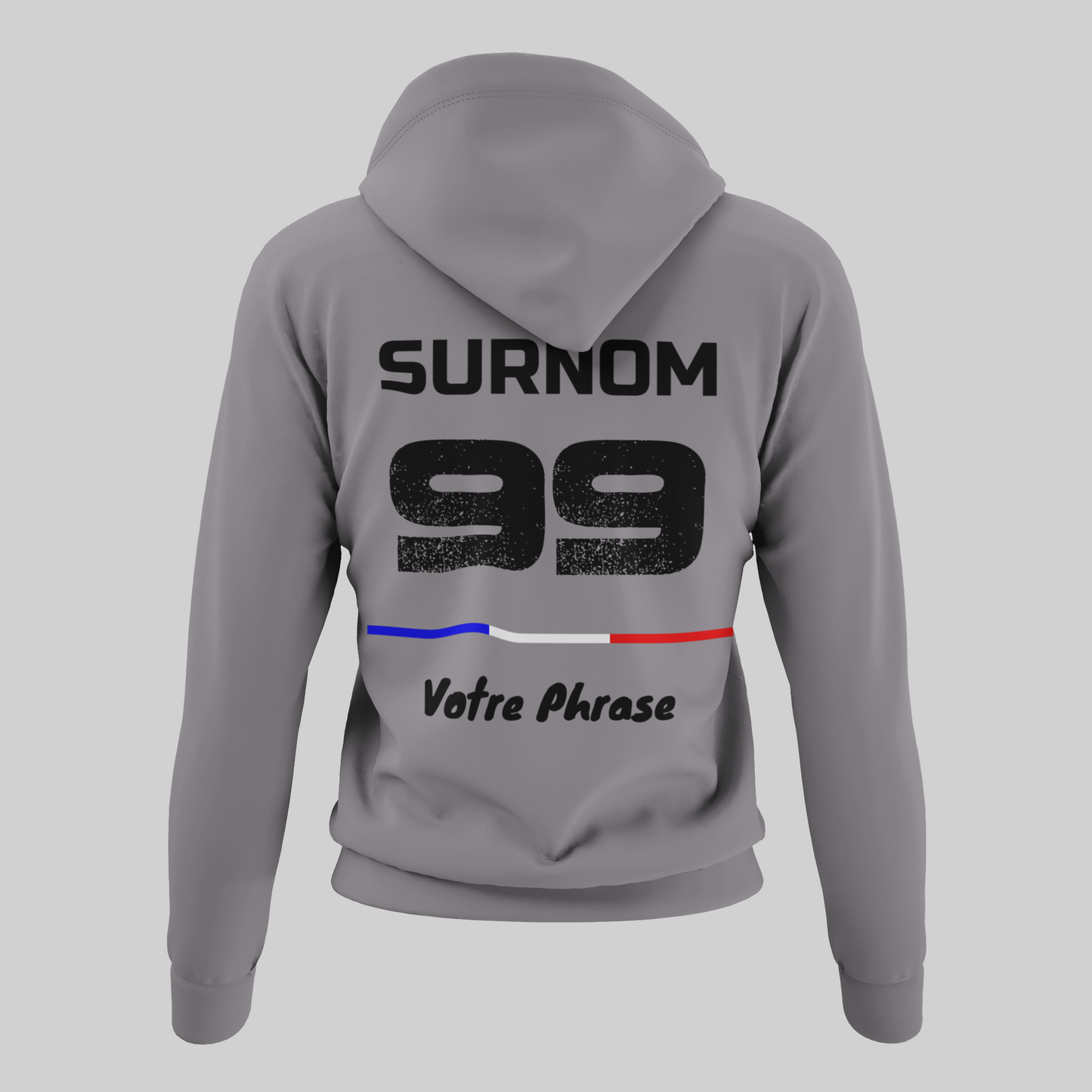 Sweat à Capuche PERSONNALISÉ - Gray Signature