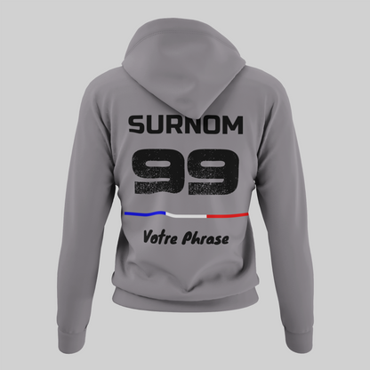Sweat à Capuche PERSONNALISÉ - Gray Signature