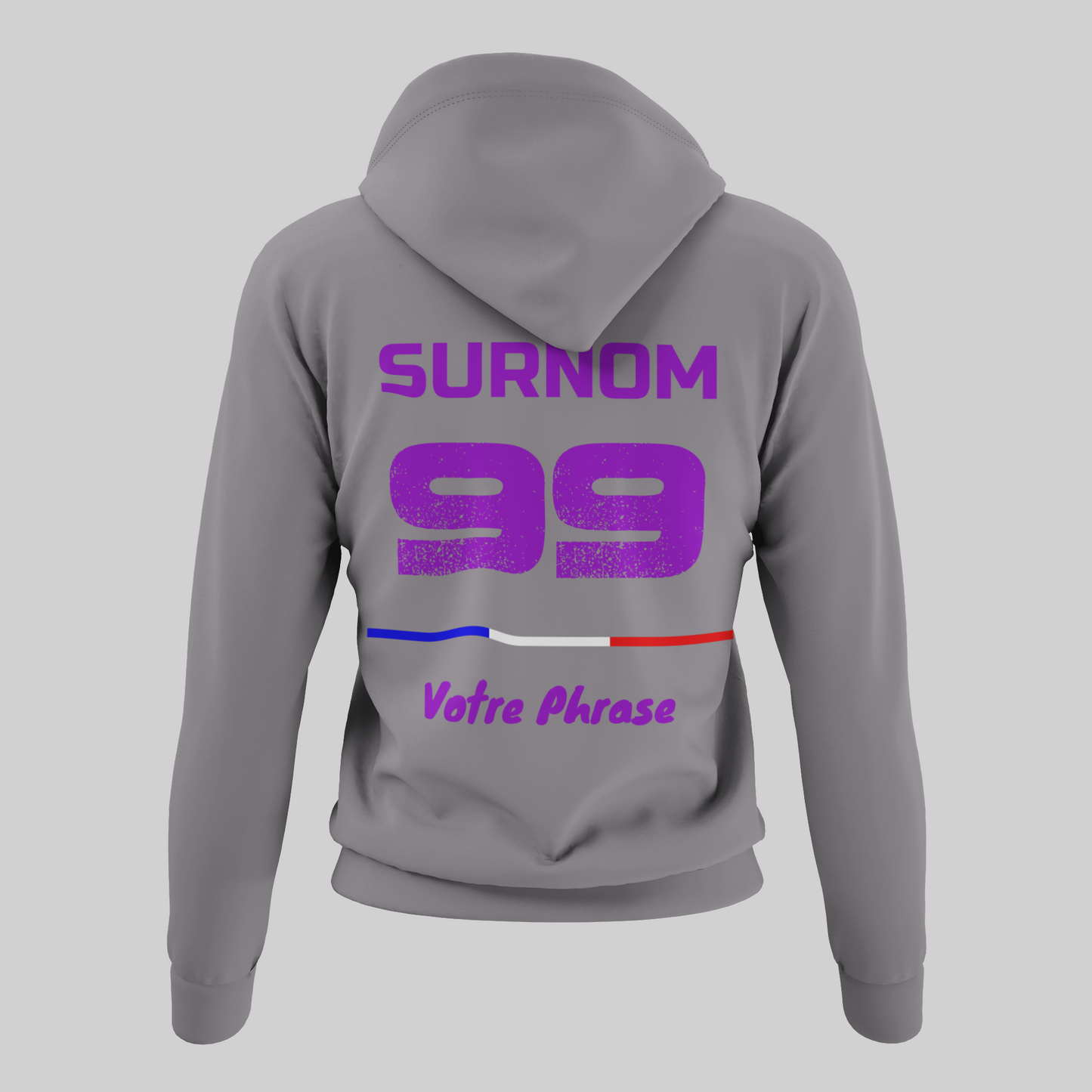 Sweat à Capuche PERSONNALISÉ - Gray Signature
